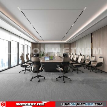 230819 Office Room Sketchup 3D Interior Models