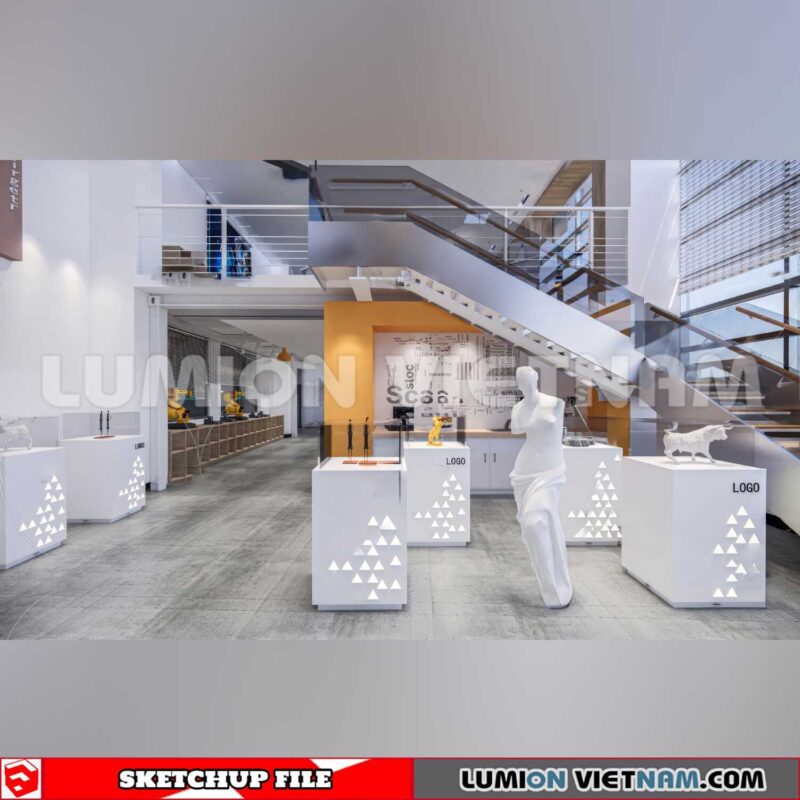 230819 Office Room Sketchup 3D Interior Models
