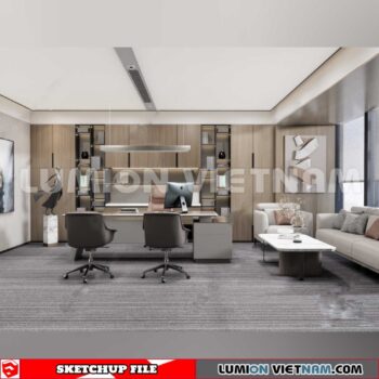 230819 Office Room Sketchup 3D Interior Models