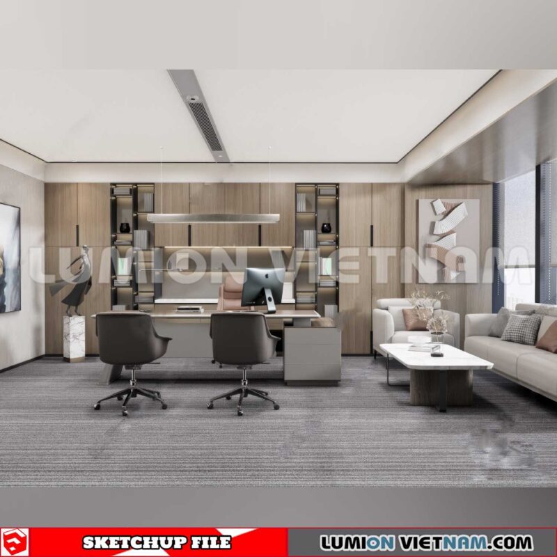 230819 Office Room Sketchup 3D Interior Models