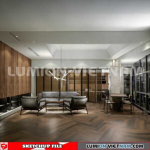 230819 Office Room Sketchup 3D Interior Models