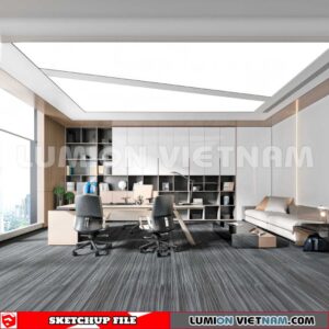 230819 Office Room Sketchup 3D Interior Models