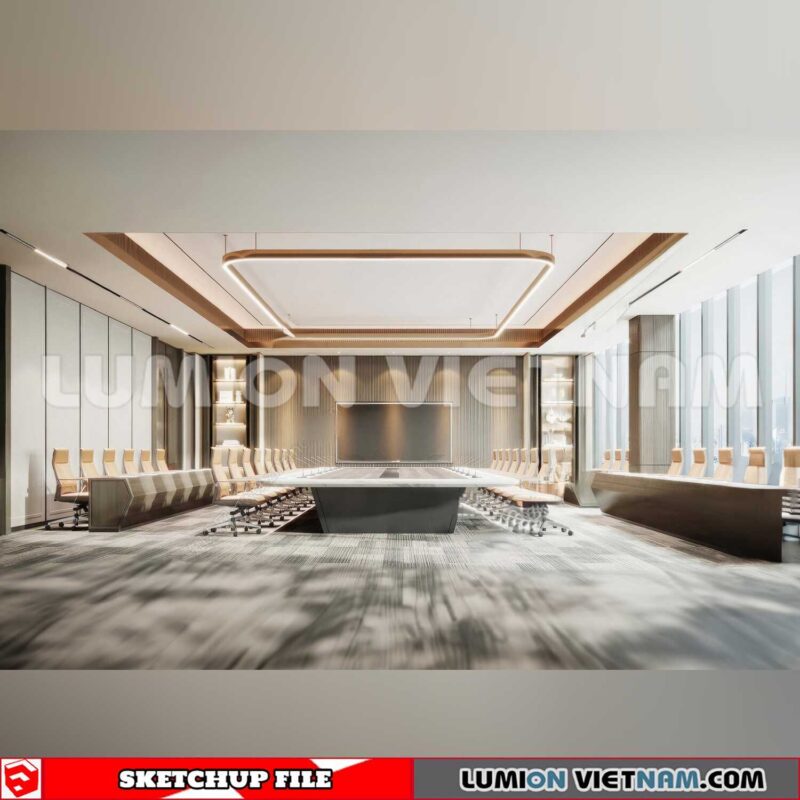 230819 Office Room Sketchup 3D Interior Models