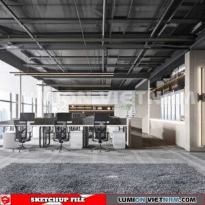 230819 Office Room Sketchup 3D Interior Models