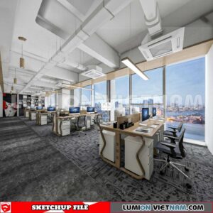 230819 Office Room Sketchup 3D Interior Models