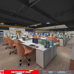 230819 Office Room Sketchup 3D Interior Models