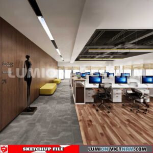 230819 Office Room Sketchup 3D Interior Models