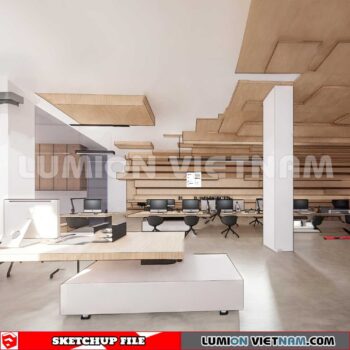 230819 Office Room Sketchup 3D Interior Models