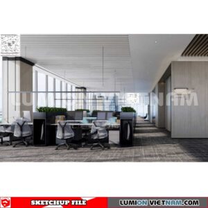 230819 Office Room Sketchup 3D Interior Models