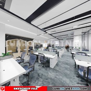 230819 Office Room Sketchup 3D Interior Models