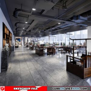 230819 Office Room Sketchup 3D Interior Models