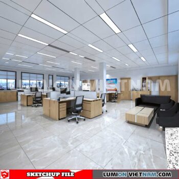 230819 Office Room Sketchup 3D Interior Models