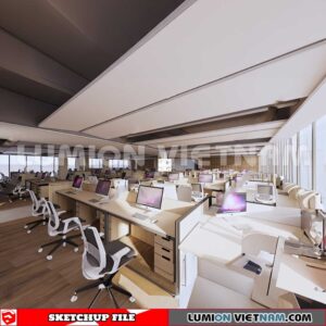 230819 Office Room Sketchup 3D Interior Models