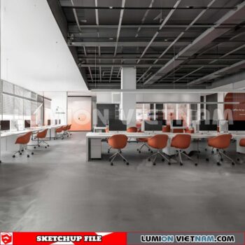 230819 Office Room Sketchup 3D Interior Models