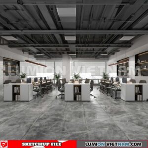 230819 Office Room Sketchup 3D Interior Models