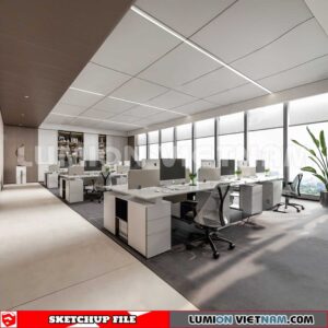 230819 Office Room Sketchup 3D Interior Models