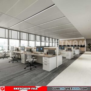 230819 Office Room Sketchup 3D Interior Models