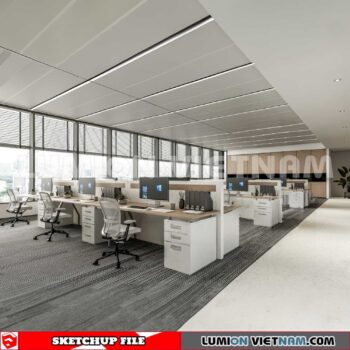 230819 Office Room Sketchup 3D Interior Models