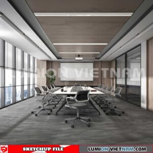 230819 Office Room Sketchup 3D Interior Models