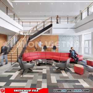 230819 Office Room Sketchup 3D Interior Models