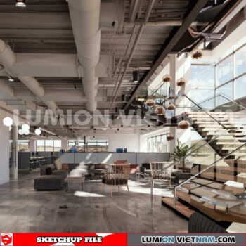 230819 Office Room Sketchup 3D Interior Models