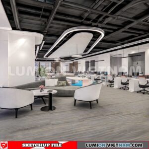 230819 Office Room Sketchup 3D Interior Models