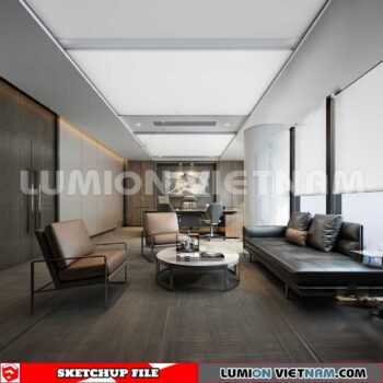 230819 Office Room Sketchup 3D Interior Models