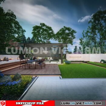 230825. Garden Sketchup Exterior 3D Models