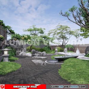 230825. Garden Sketchup Exterior 3D Models