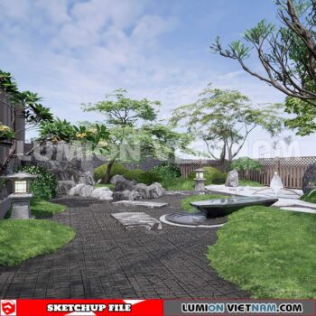230825. Garden Sketchup Exterior 3D Models