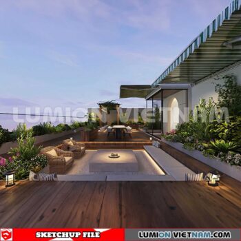 230825. Garden Sketchup Exterior 3D Models