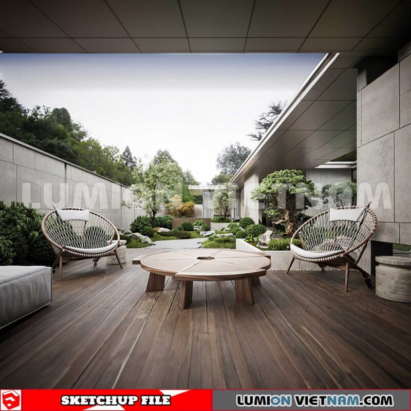230825. Garden Sketchup Exterior 3D Models