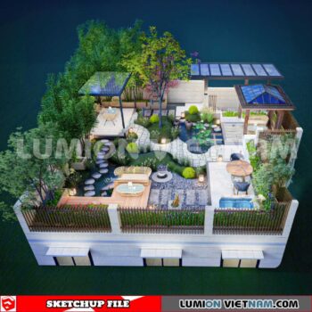 230825. Garden Sketchup Exterior 3D Models