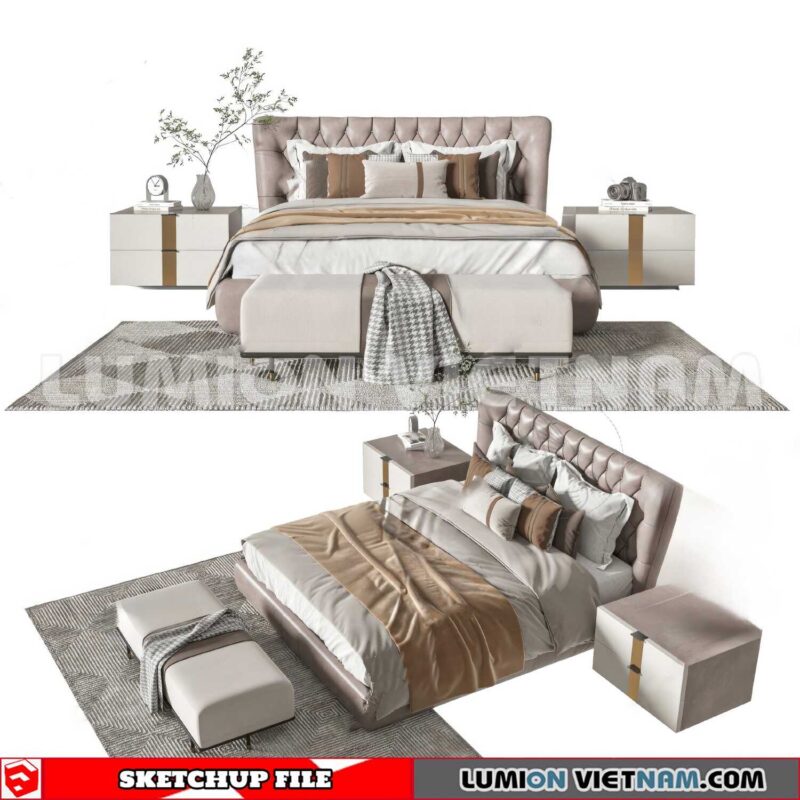 230210. Bed Sketchup 3D Models
