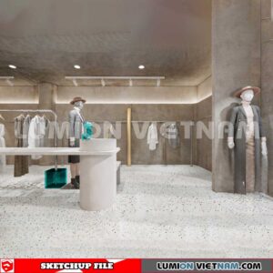 230310 fashion Shop Sketchup 3D Interior Models