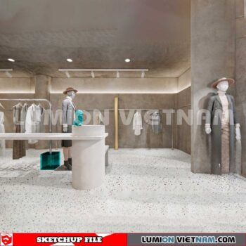 230310 fashion Shop Sketchup 3D Interior Models