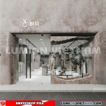 230310 fashion Shop Sketchup 3D Interior Models