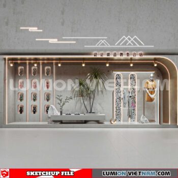 230310 fashion Shop Sketchup 3D Interior Models