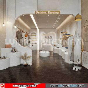 230310 fashion Shop Sketchup 3D Interior Models