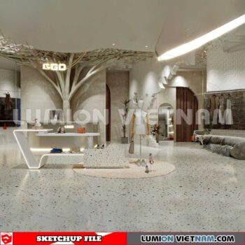 230310 fashion Shop Sketchup 3D Interior Models