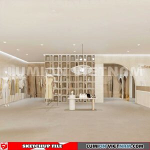 230310 fashion Shop Sketchup 3D Interior Models