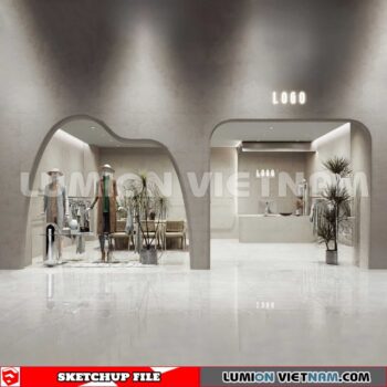 230310 fashion Shop Sketchup 3D Interior Models