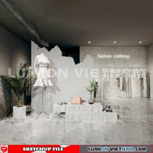 230310 fashion Shop Sketchup 3D Interior Models