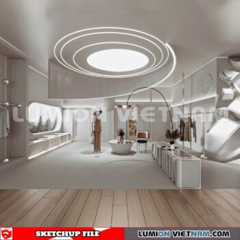 230310 fashion Shop Sketchup 3D Interior Models