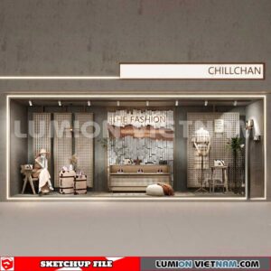 230310 fashion Shop Sketchup 3D Interior Models