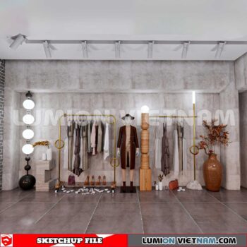 230310 fashion Shop Sketchup 3D Interior Models