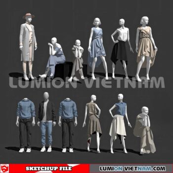 230310 fashion Shop Sketchup 3D Interior Models