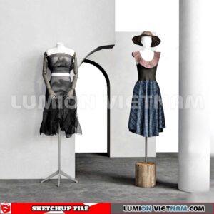 230310 fashion Shop Sketchup 3D Interior Models