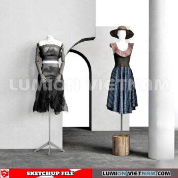 230310 fashion Shop Sketchup 3D Interior Models