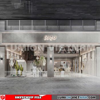 230310 fashion Shop Sketchup 3D Interior Models